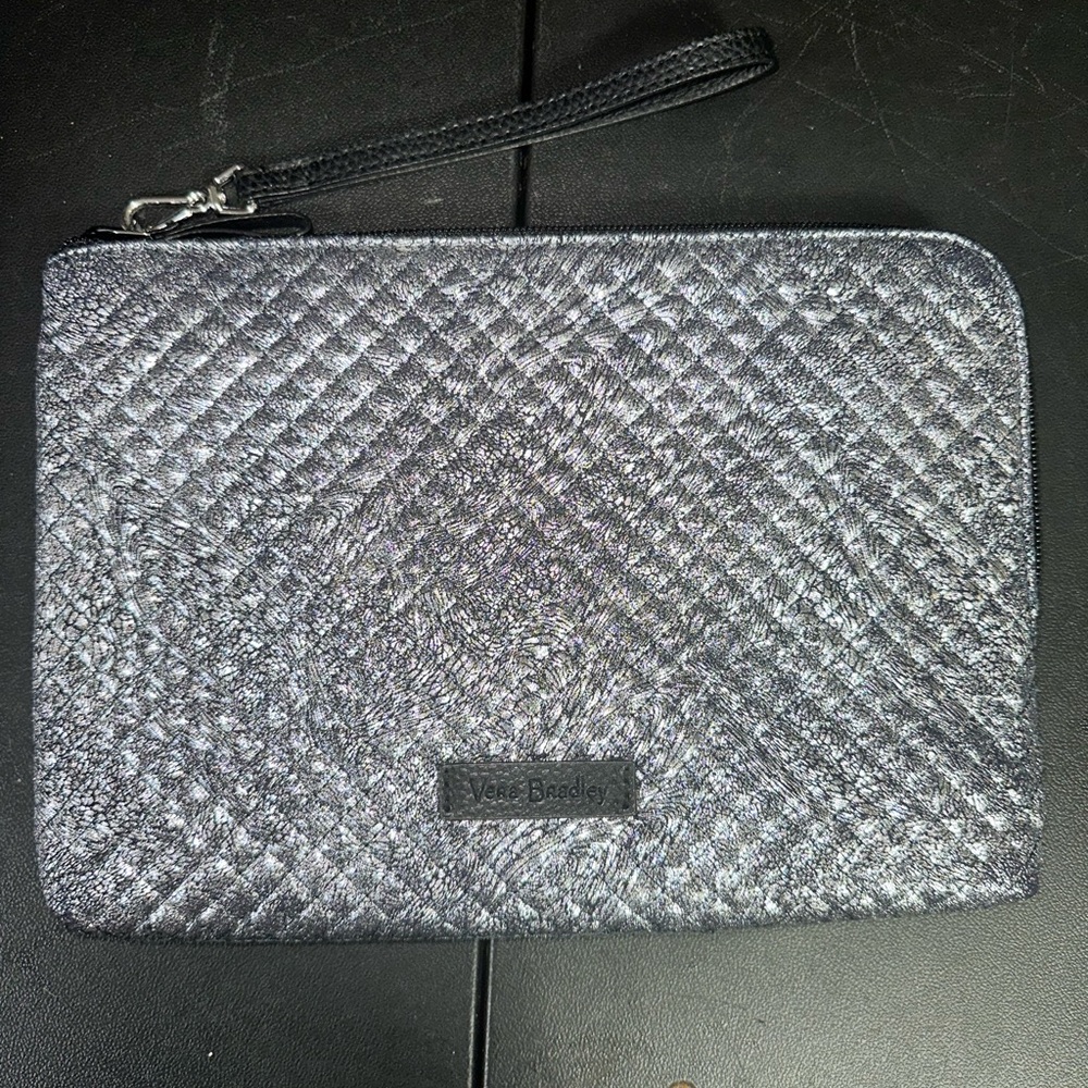 Vera Bradley Charcoal Quilted Wristlet